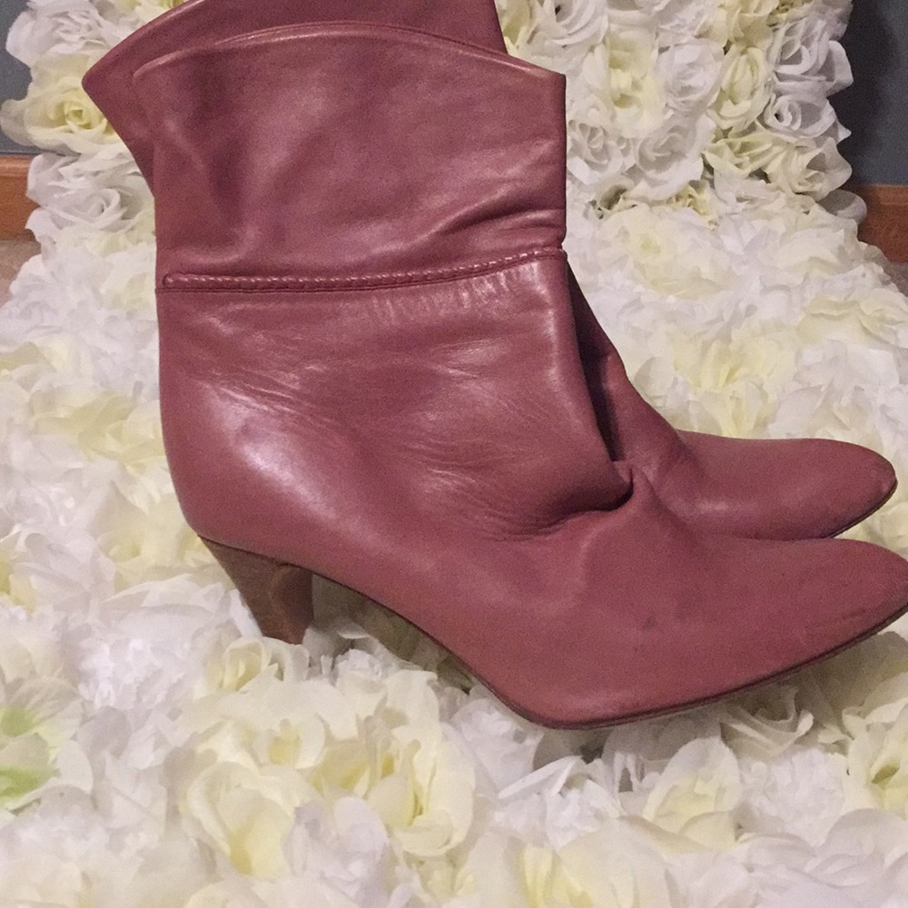 Marc Jacobs Pink Leather Boots Booties Size 9